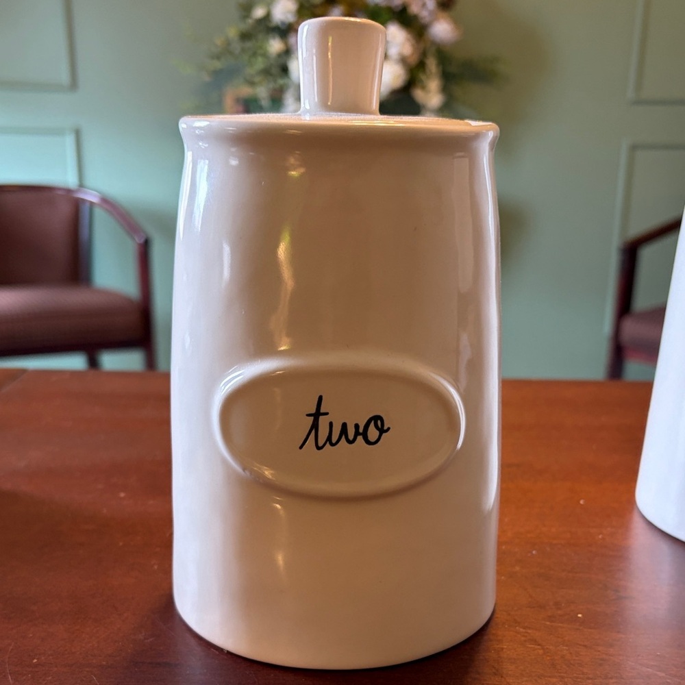 Rae Dunn Artisan Collection Two Ceramic Canister
